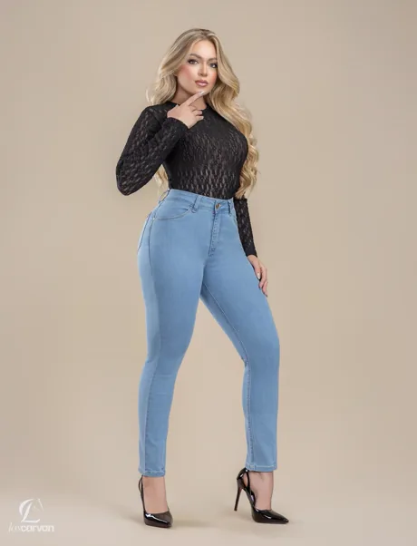 Calça jeans feminina Loscarvan