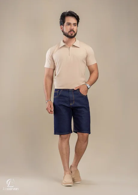 Bermuda jeans masculina Loscarvan