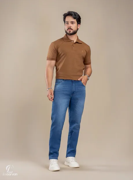Polo e calça jeans masculina Loscarvan